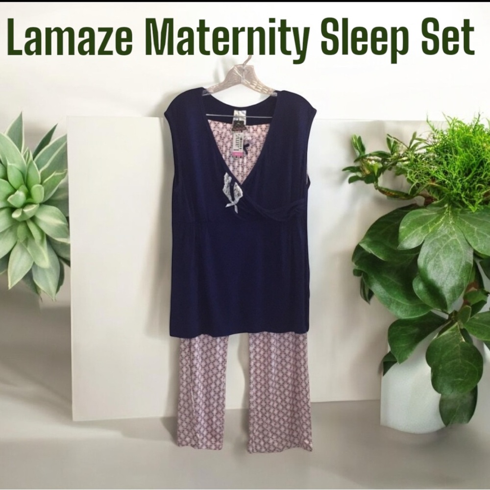 Lamaze Maternity 2pc Sleeveless Sleep Pant Set Sz XL NWT